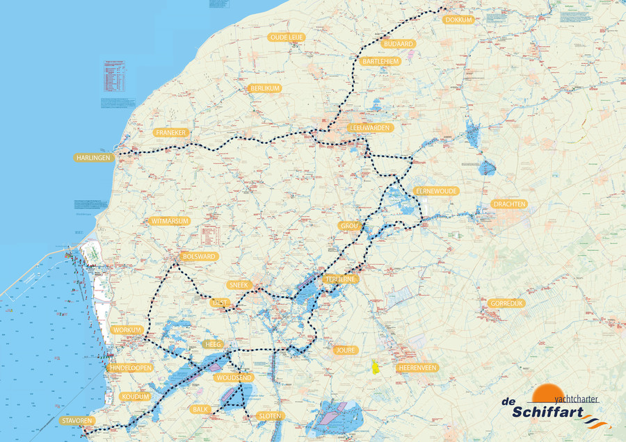 Fahrroute 'Elfstädtetour für Große Schiffe'