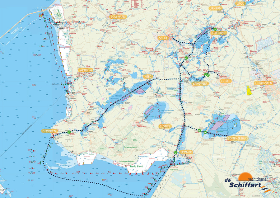 Winterroute Sneek, Langweer und Joure