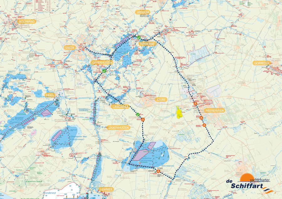 Winterroute Heerenveen, Echtenerbrug und Terherne